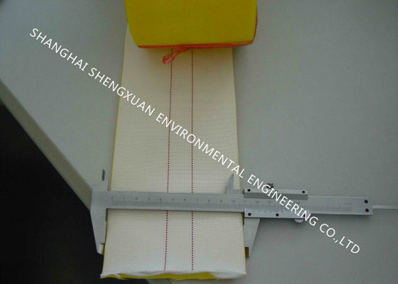 پارچه پلی استر بافته شده پارچه اسلیونی DN 76mm با یک طرفه زرد PU پوشش